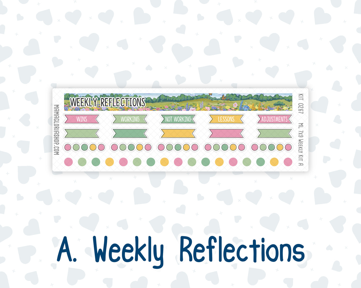 Kit 0267 - 7x9 | A5 MakseLife - Weekly Actions & Reflections - May - Flowers For Mama