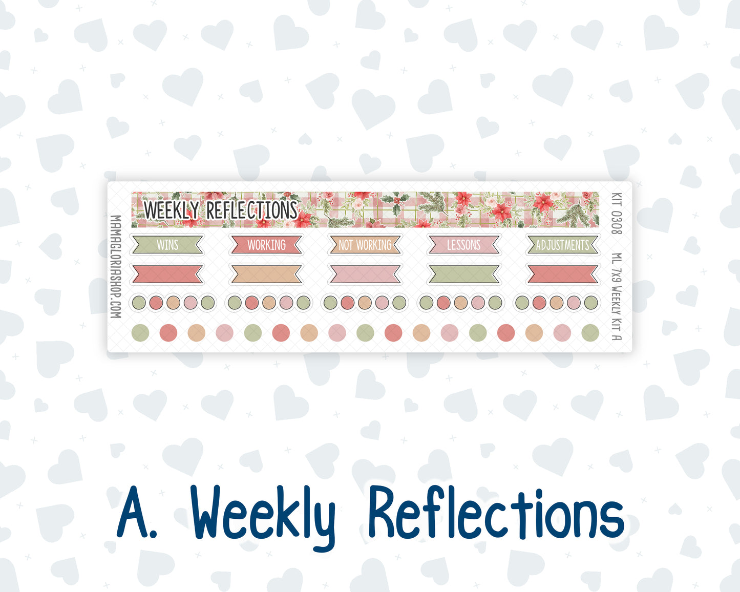 Kit 0308 - 7x9 | A5 MakseLife - Weekly Actions & Reflections - December - Knit & Holly