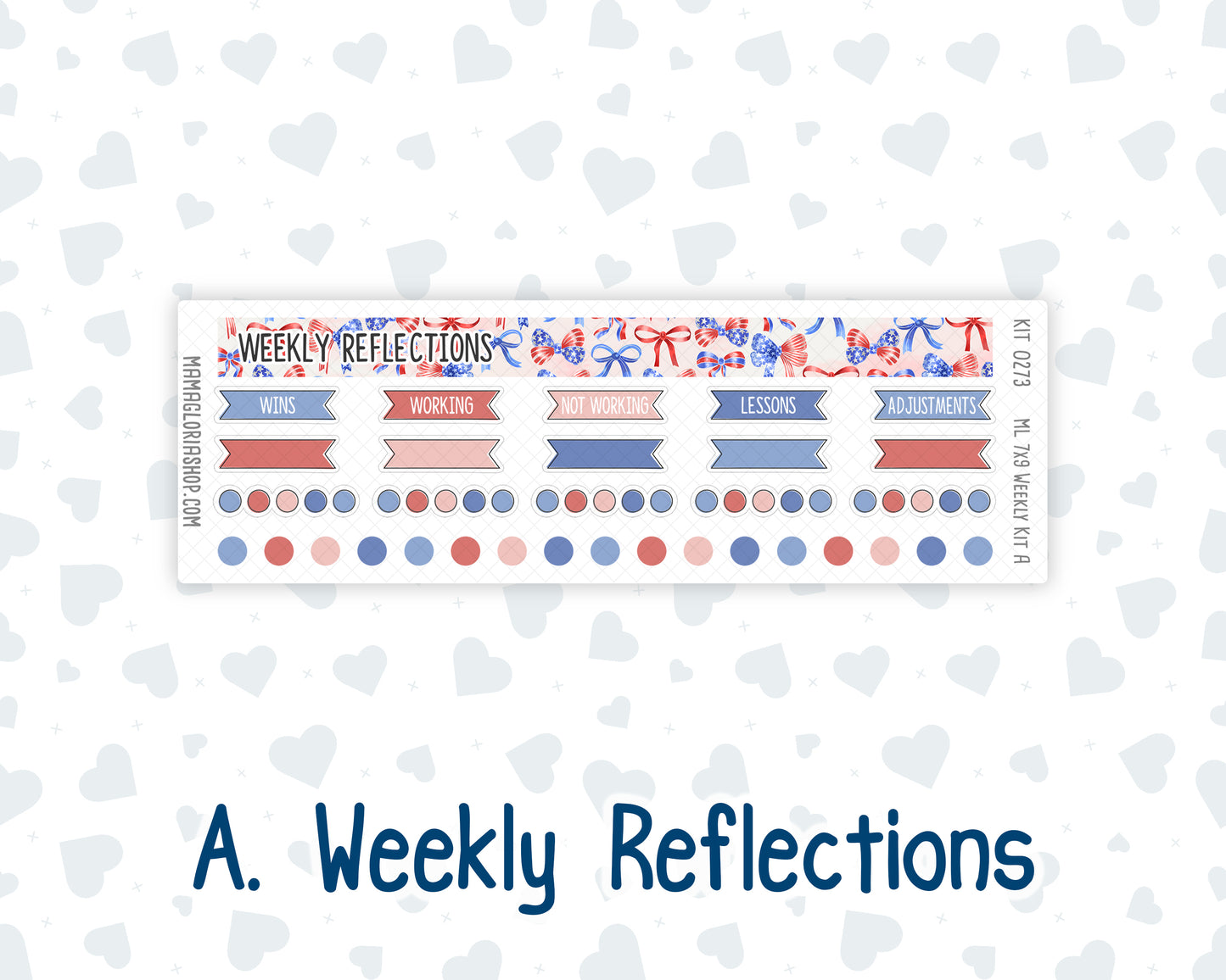 Kit 0273 - 7x9 | A5 MakseLife - Weekly Actions & Reflections - July - Americana In Bloom