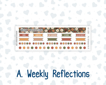 Kit 0298 - 7x9 | A5 MakseLife - Weekly Actions & Reflections - October - Velvet Bloom