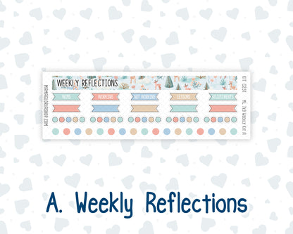 Kit 0251 - 7x9 | A5 MakseLife - Weekly Actions & Reflections - January - Pine & Paws