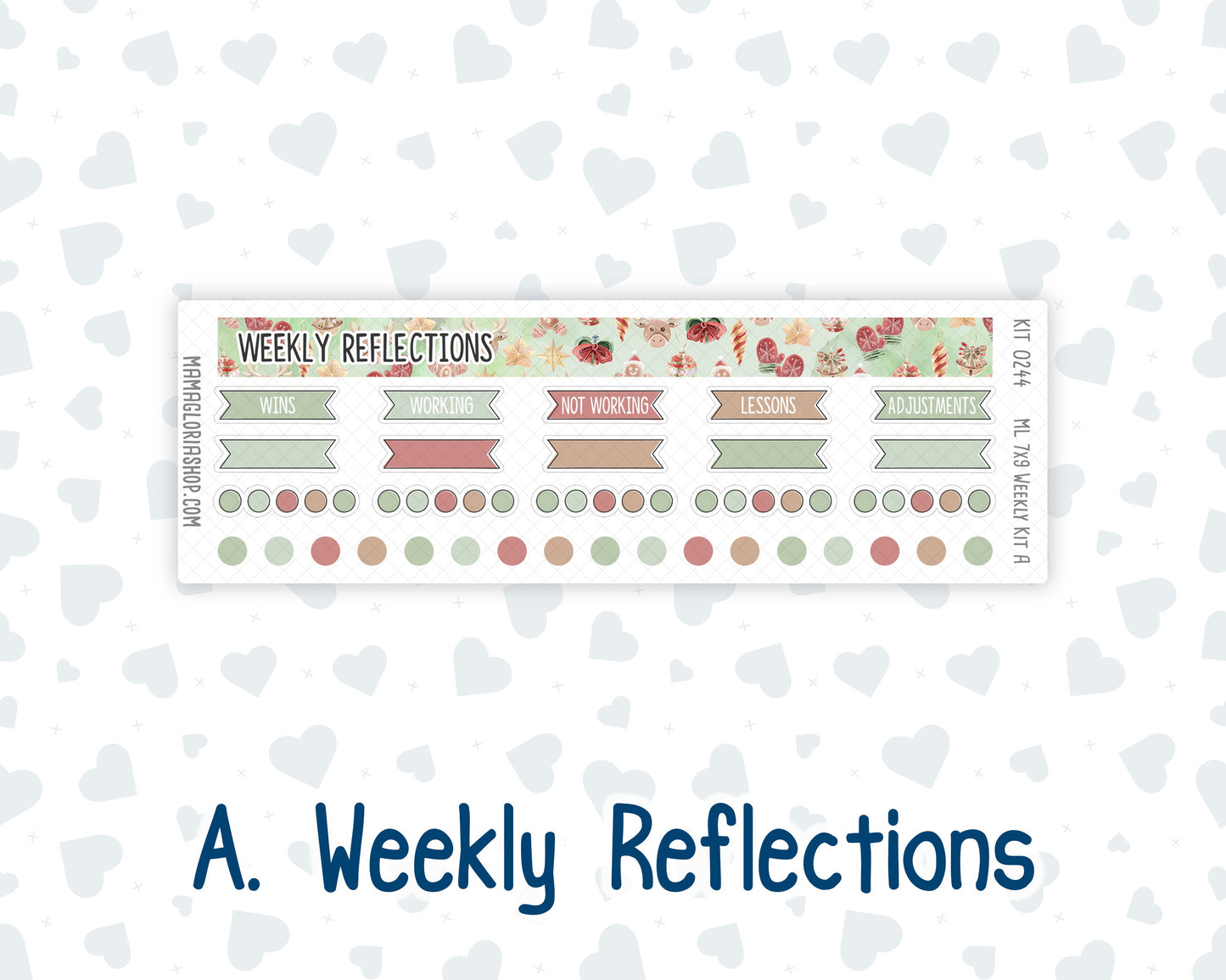 Kit 0244 - 7x9 | A5 MakseLife - Weekly Actions & Reflections - December - Santas Village