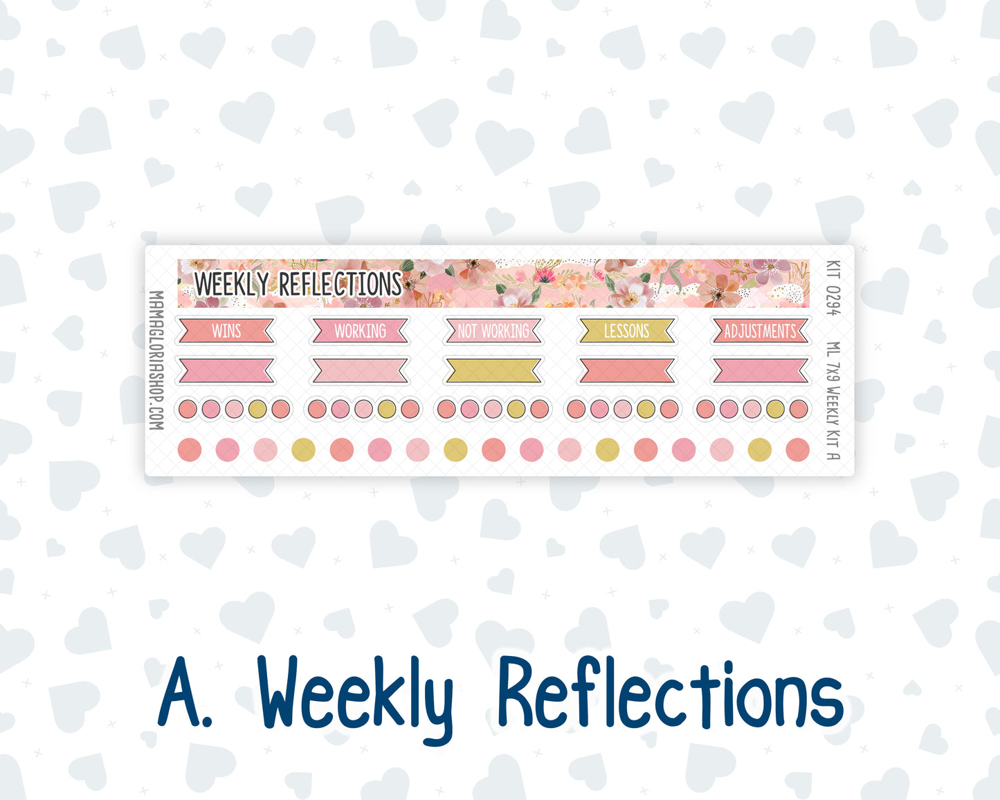 Kit 0294 - 7x9 | A5 MakseLife - Weekly Actions & Reflections - September - Rosy Reveria