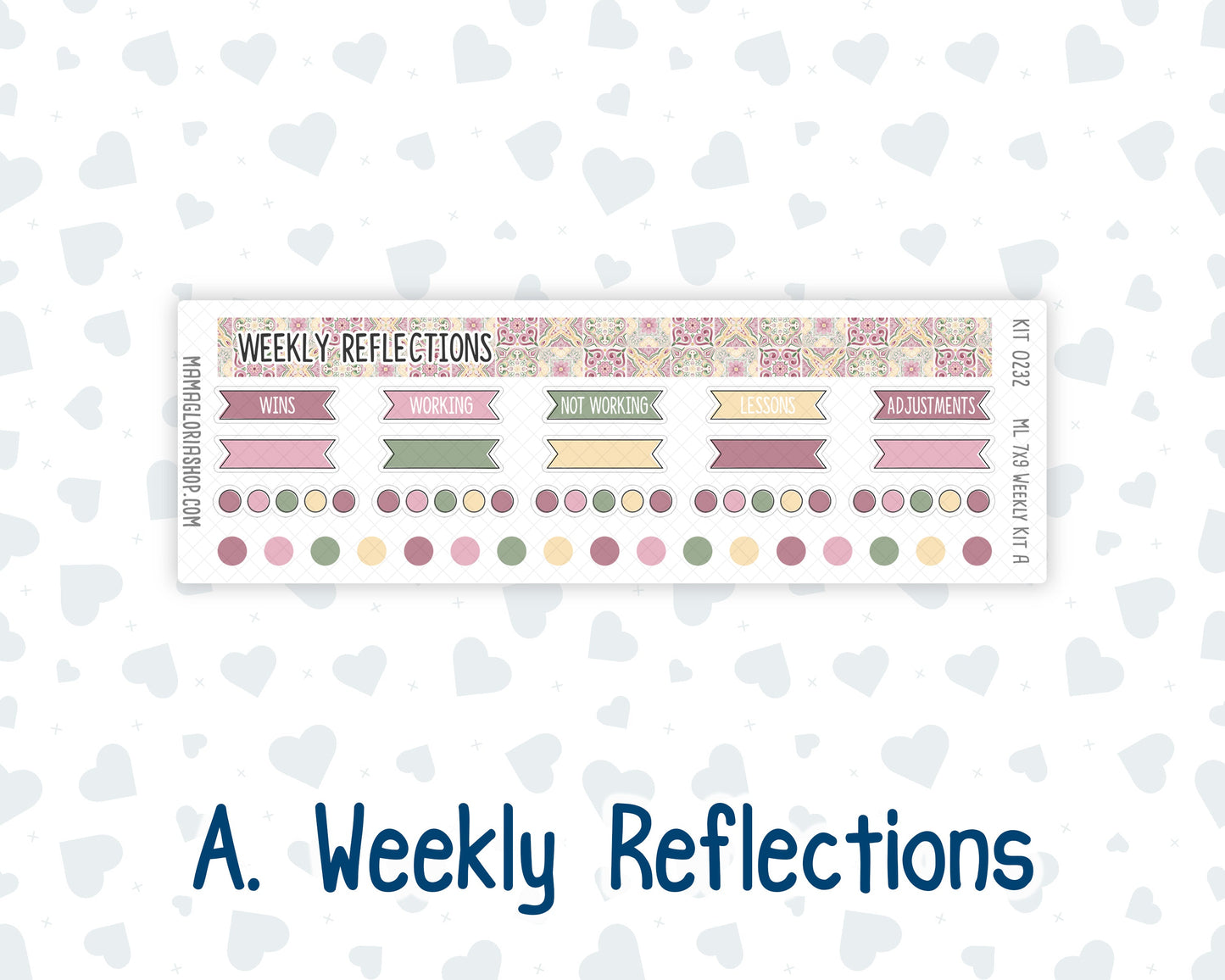 Kit 0232 - 7x9 | A5 MakseLife - Weekly Actions & Reflections - September - Heirloom Garden