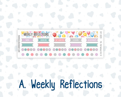 Kit 0225 - 7x9 | A5 MakseLife - Weekly Actions & Reflections - July - Carnival Joy