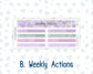 Kit 0263 - 7x9 | A5 MakseLife - Weekly Actions & Reflections - April - Lavender Drift