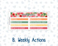 Kit 0271 - 7x9 | A5 MakseLife - Weekly Actions & Reflections - June - Strawberry Shore
