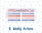 Kit 0273 - 7x9 | A5 MakseLife - Weekly Actions & Reflections - July - Americana In Bloom
