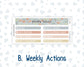 Kit 0261 - 7x9 | A5 MakseLife - Weekly Actions & Reflections - April - Llama Spring