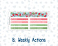 Kit 0276 - 7x9 | A5 MakseLife - Weekly Actions & Reflections - July - Melon Crush