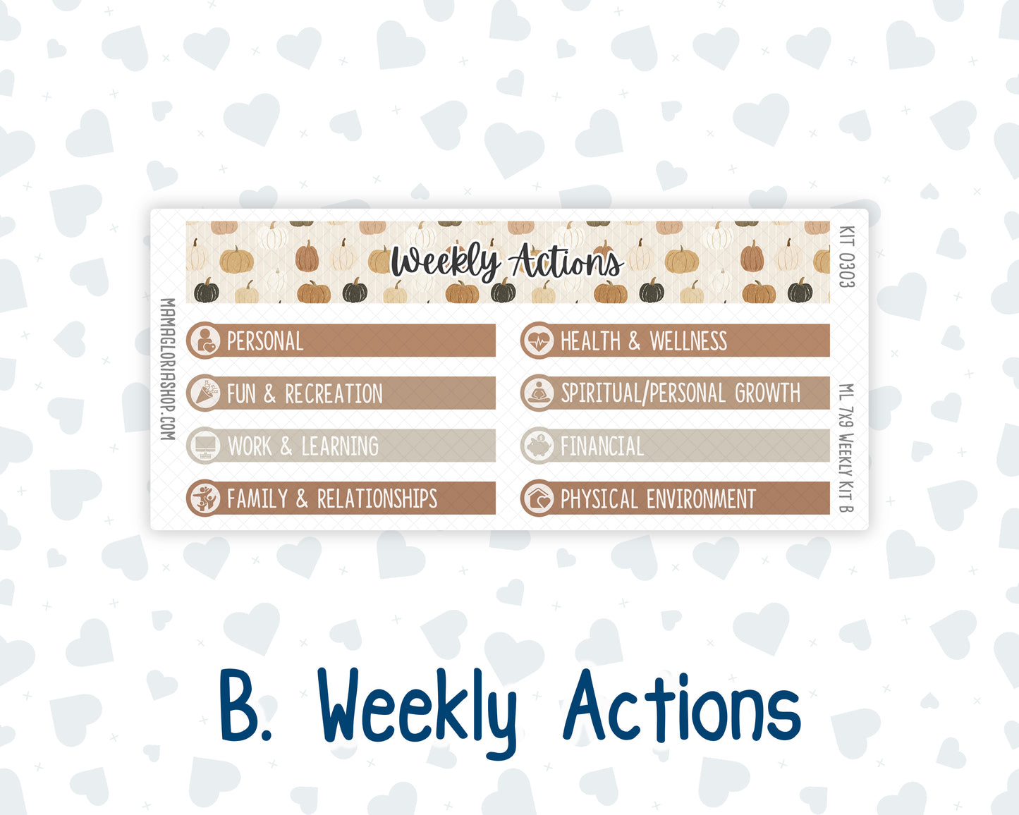 Kit 0303 - 7x9 | A5 MakseLife - Weekly Actions & Reflections - November - Into The Woods