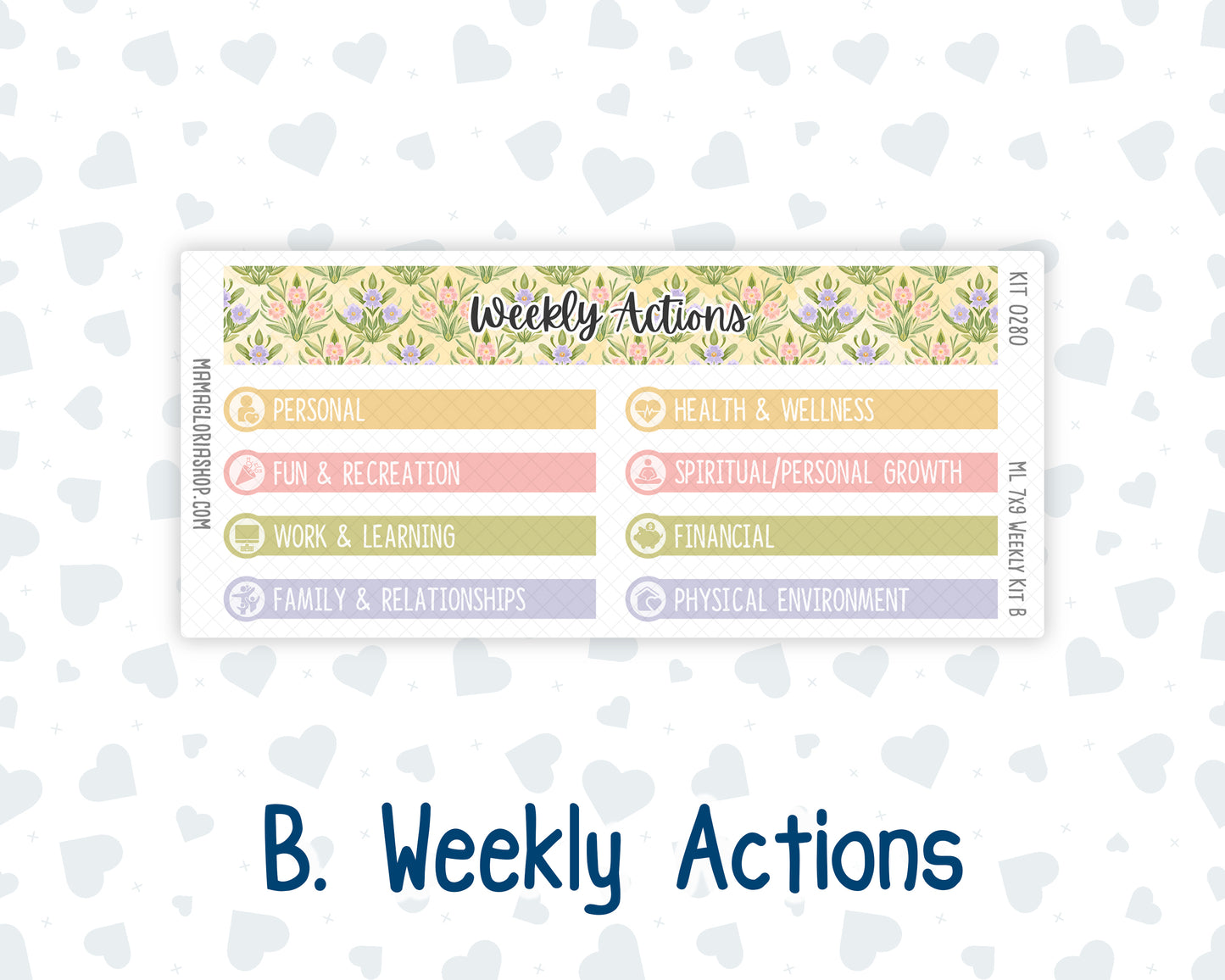 Kit 0280 - 7x9 | A5 MakseLife - Weekly Actions & Reflections - Half Past Six In August