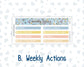 Kit 0265 - 7x9 | A5 MakseLife - Weekly Actions & Reflections - May - Honeybee Sky