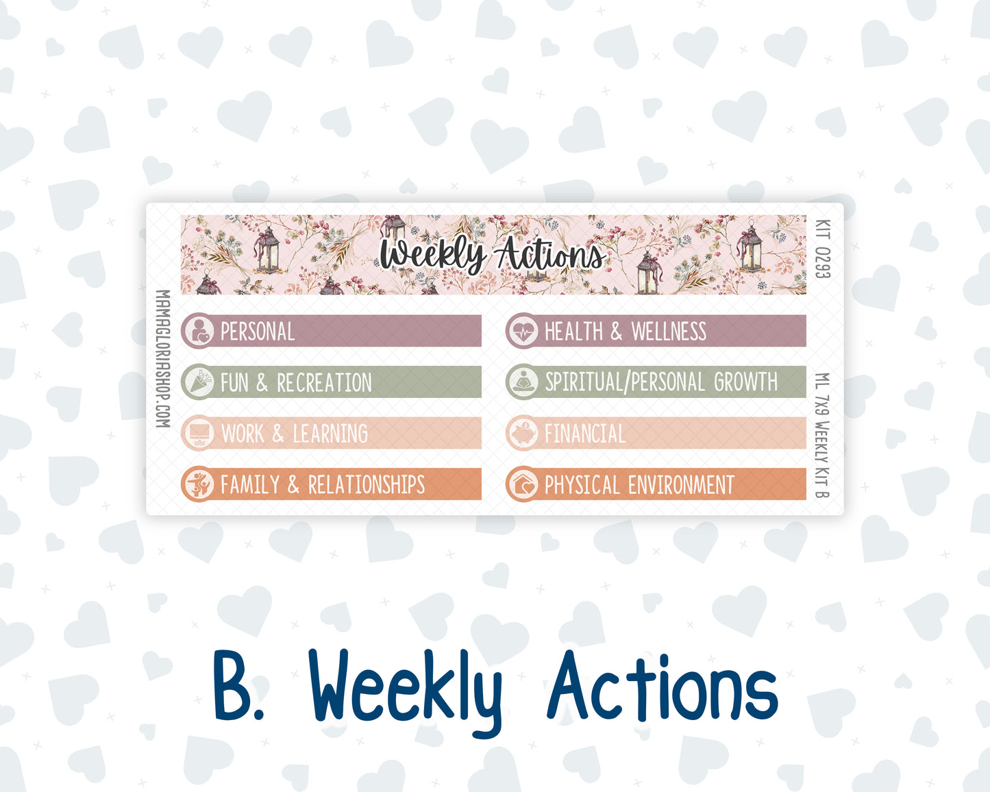 Kit 0293 - 7x9 | A5 MakseLife - Weekly Actions & Reflections - September - Fleur de Provence