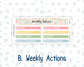 Kit 0260 - 7x9 | A5 MakseLife - Weekly Actions & Reflections - April - Pastel Egg Hunt