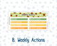 Kit 0277 - 7x9 | A5 MakseLife - Weekly Actions & Reflections - August - Sunflower Drama Club