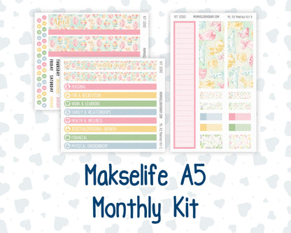 Kit 0260 - A5 - MakseLife Companion Notebook - Monthly Kit - April - Pastel Egg Hunt