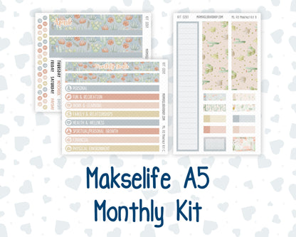 Kit 0261 - A5 - MakseLife Companion Notebook - Monthly Kit - April - Llama Spring