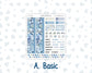 Kit 0249 - A5 - MakseLife Companion Notebook - Monthly Kit - January - Icy Lace