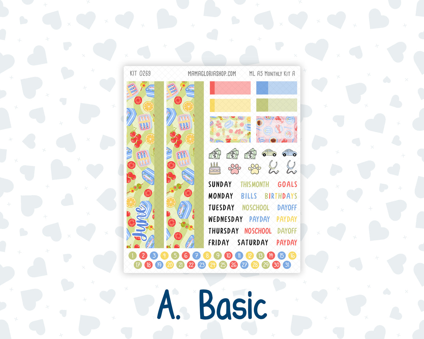 Kit 0269 - A5 - MakseLife Companion Notebook - Monthly Kit - June - Dolce Mare