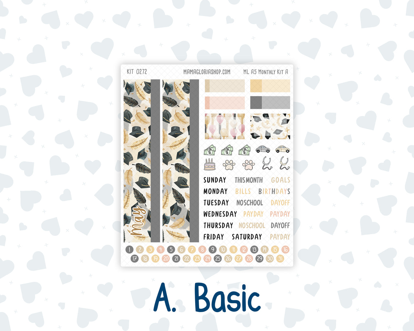 Kit 0272 - A5 - MakseLife Companion Notebook - Monthly Kit - May - Graduation