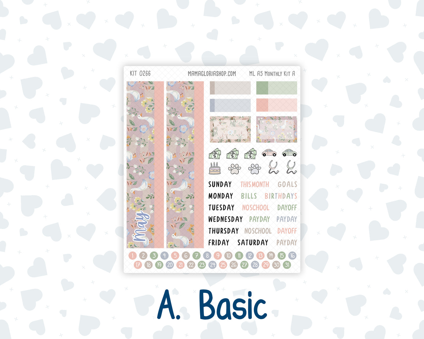 Kit 0266 - A5 - MakseLife Companion Notebook - Monthly Kit - May - Froggy Lake Picnic