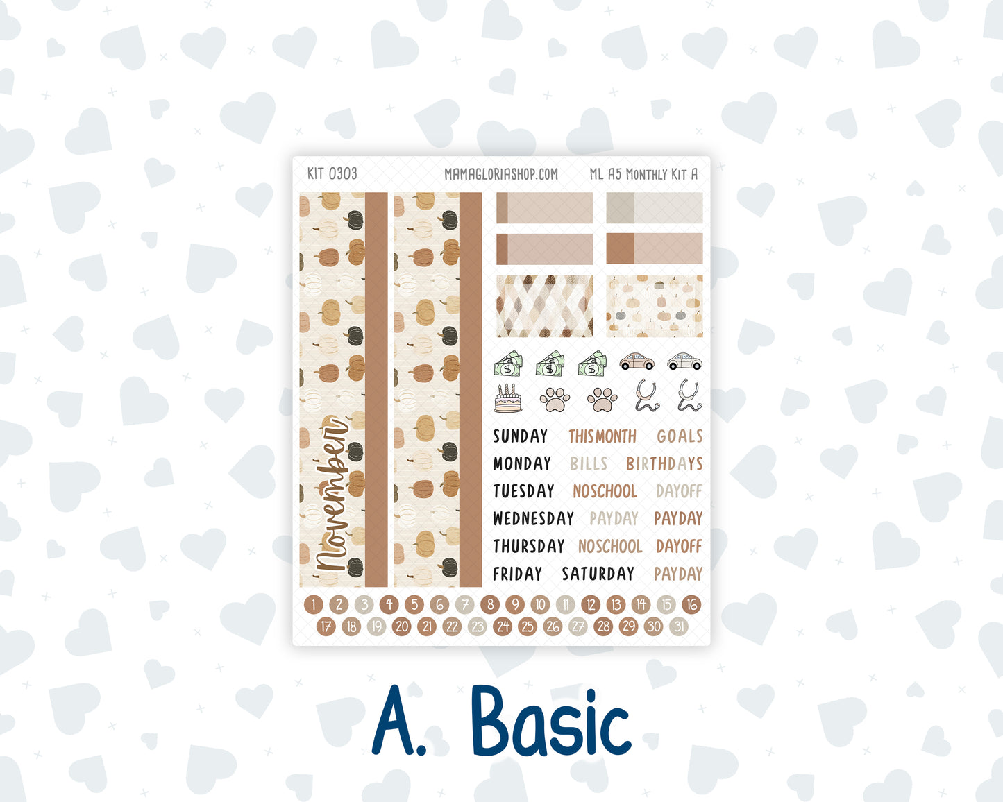 Kit 0303 - A5 - MakseLife Companion Notebook - Monthly Kit - November - Into The Woods
