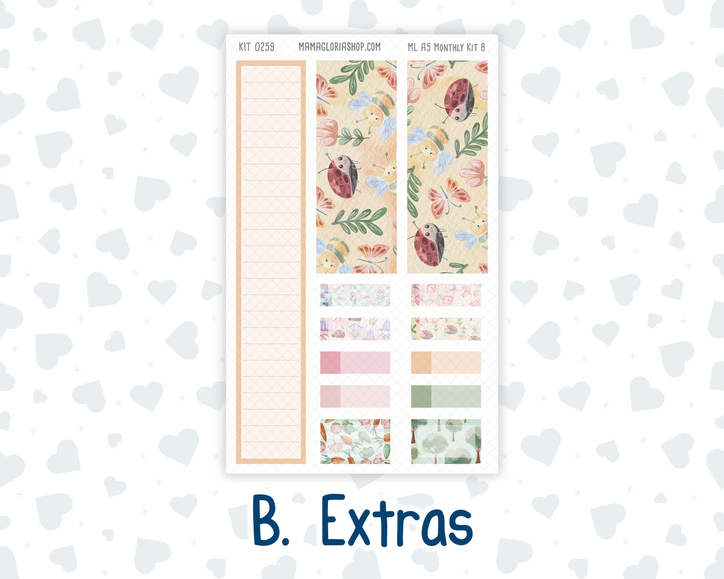 Kit 0259 - A5 - MakseLife Companion Notebook - Monthly Kit - March - Spring Garden Chores