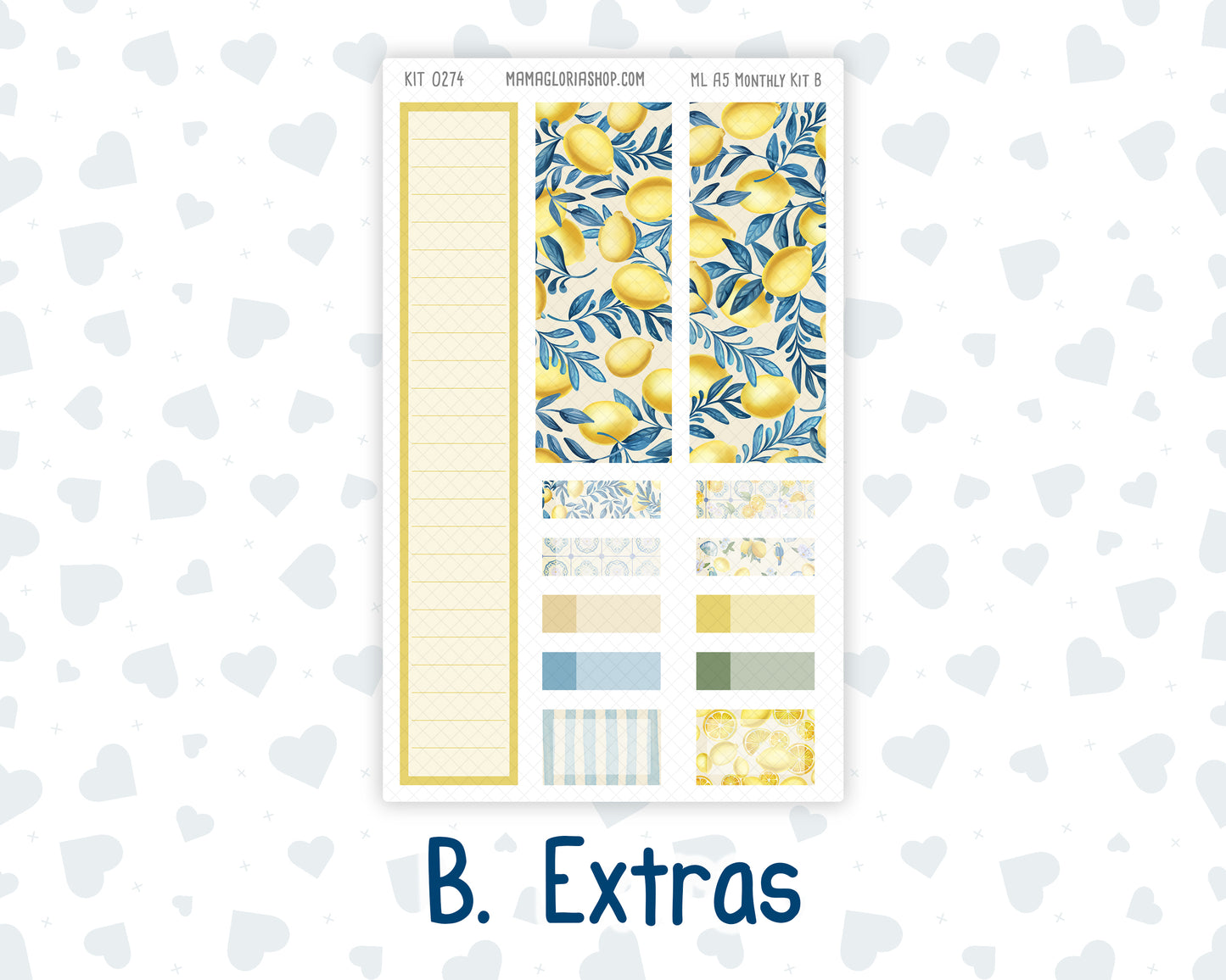 Kit 0274 - A5 - MakseLife Companion Notebook - Monthly Kit - July - Sunny Lemon Shore