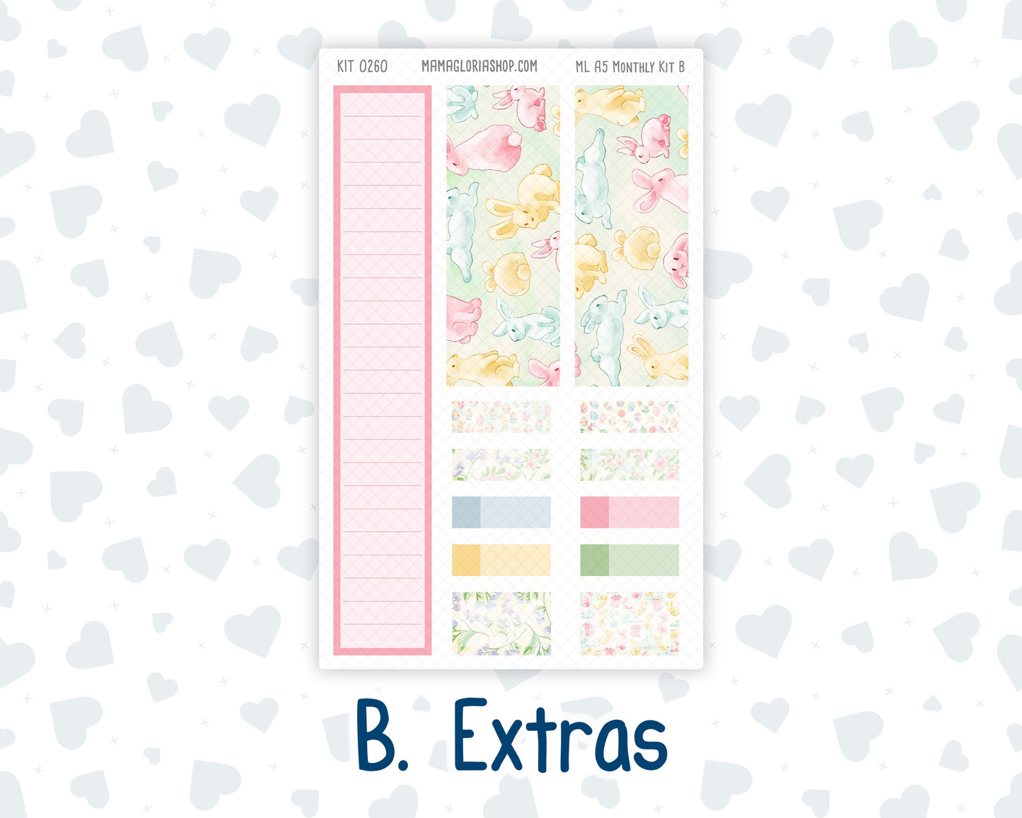Kit 0260 - A5 - MakseLife Companion Notebook - Monthly Kit - April - Pastel Egg Hunt