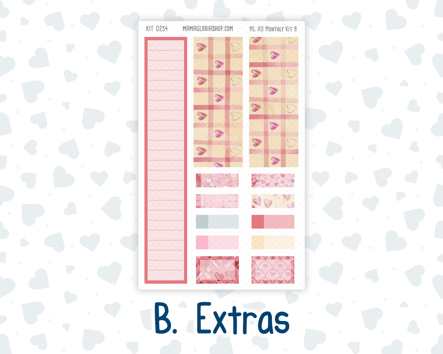 Kit 0254 - A5 - MakseLife Companion Notebook - Monthly Kit - February - Valentine Village