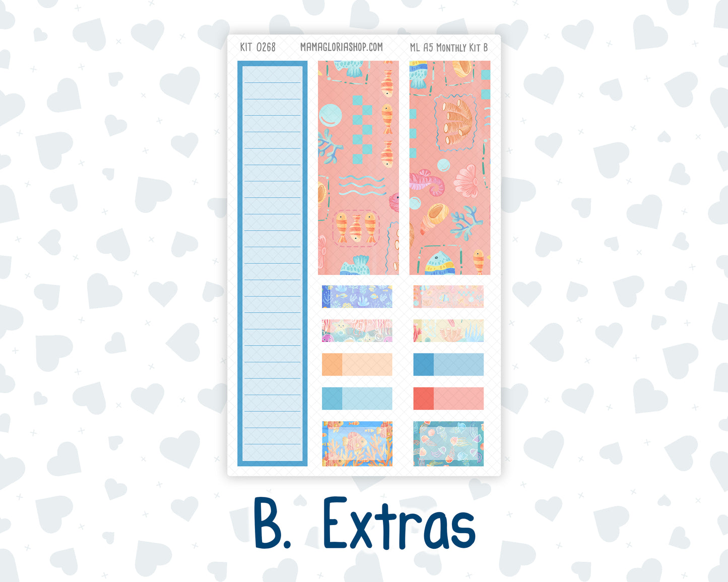 Kit 0268 - A5 - MakseLife Companion Notebook - Monthly Kit - June - Sea Sweeties