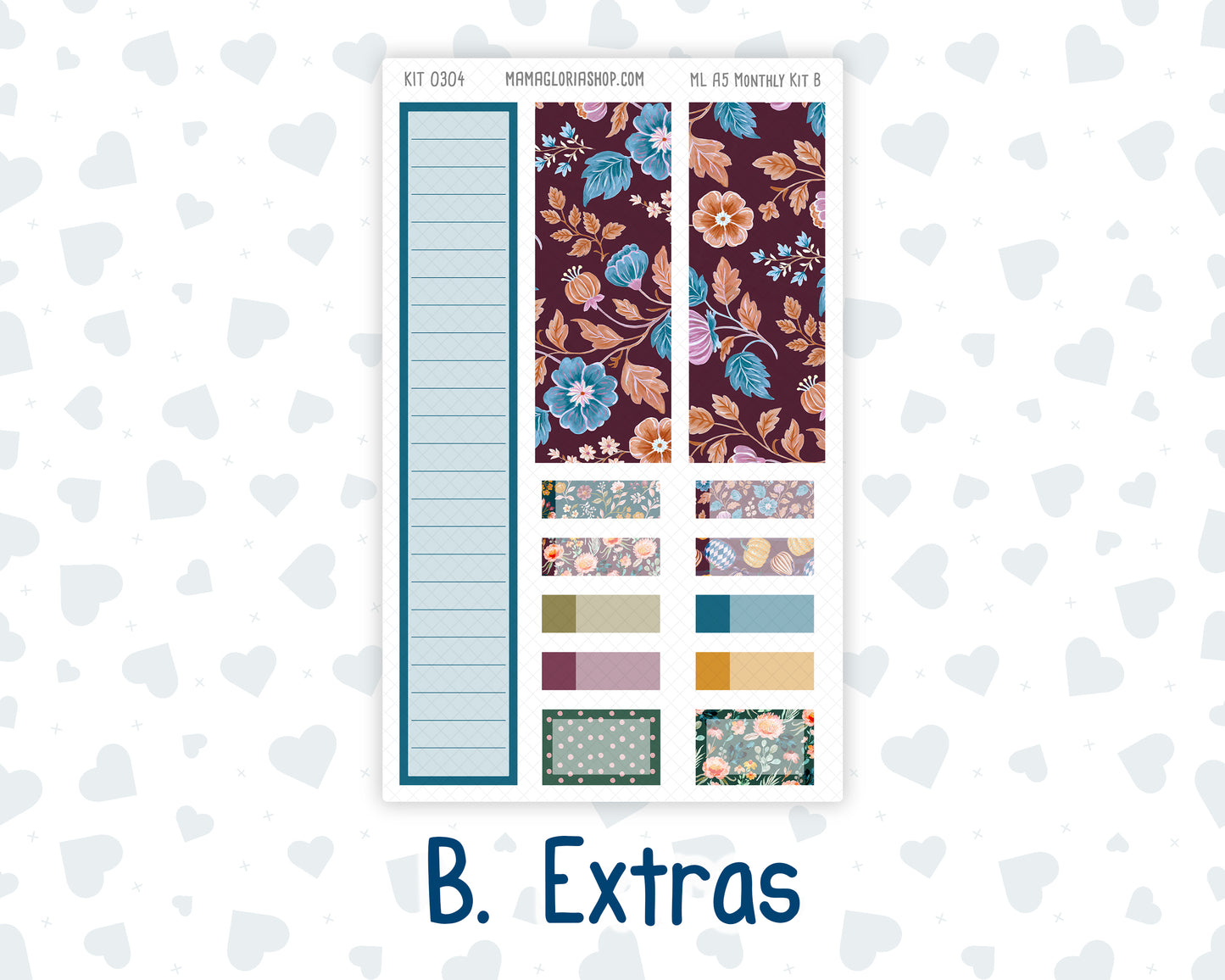 Kit 0304 - A5 - MakseLife Companion Notebook - Monthly Kit - November - Autumn In Bloom