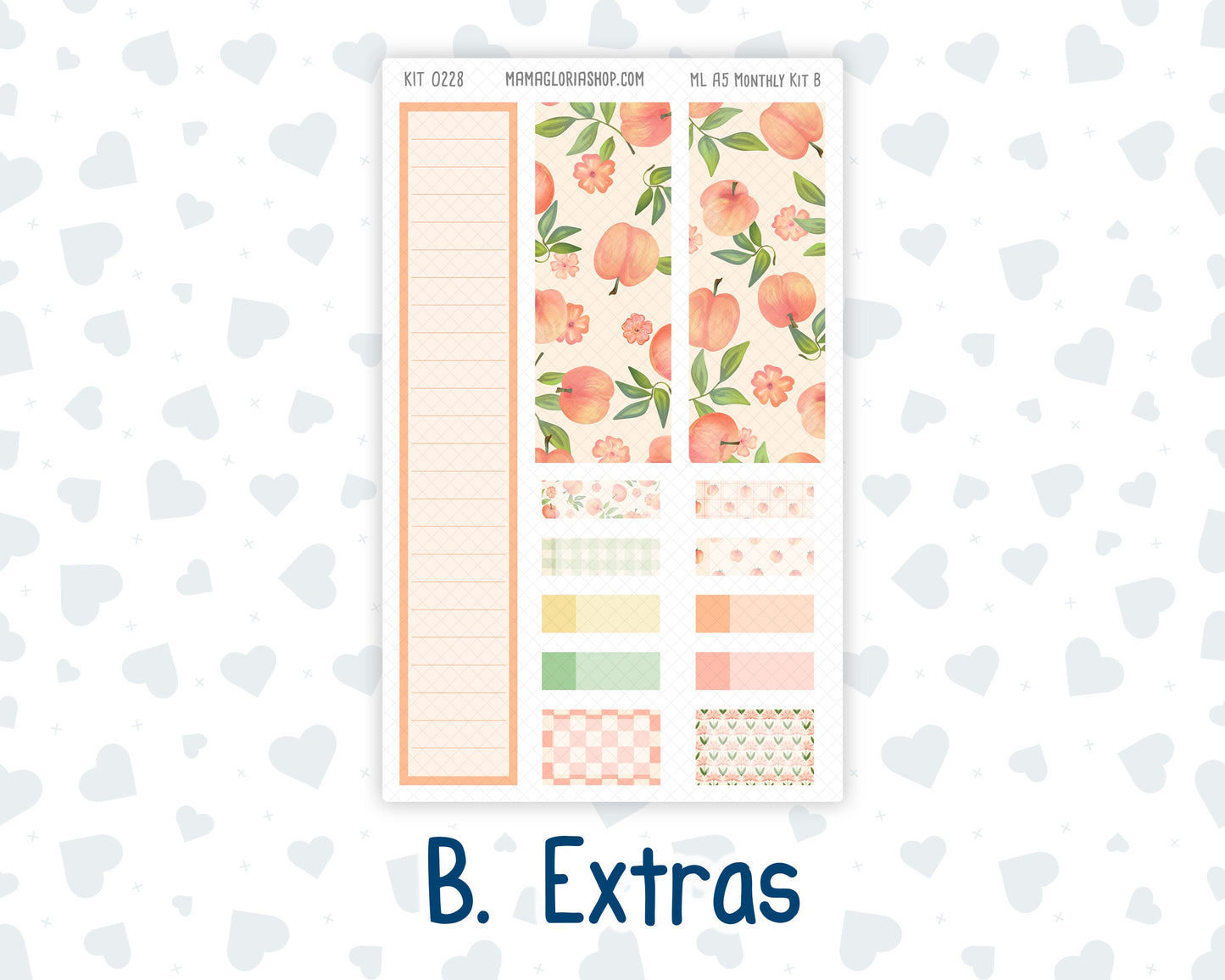 Kit 0228 - A5 - MakseLife Companion Notebook - Monthly Kit - August - Just Peachy