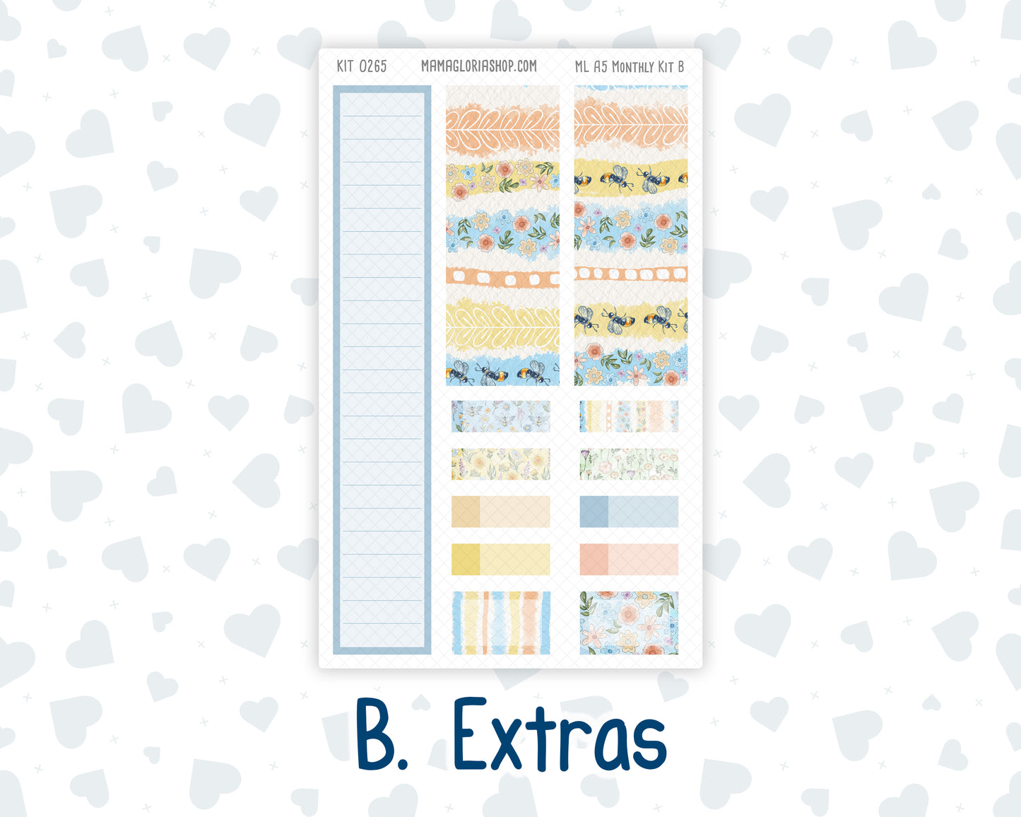 Kit 0265 - A5 - MakseLife Companion Notebook - Monthly Kit - May - Honeybee Sky
