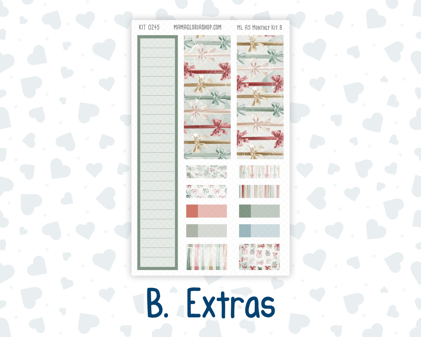 Kit 0245 - A5 - MakseLife Companion Notebook - Monthly Kit - December - Vintage Christmas