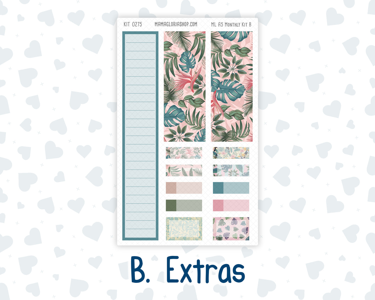 Kit 0275 - A5 - MakseLife Companion Notebook - Monthly Kit - July - Tropical Safari Blush