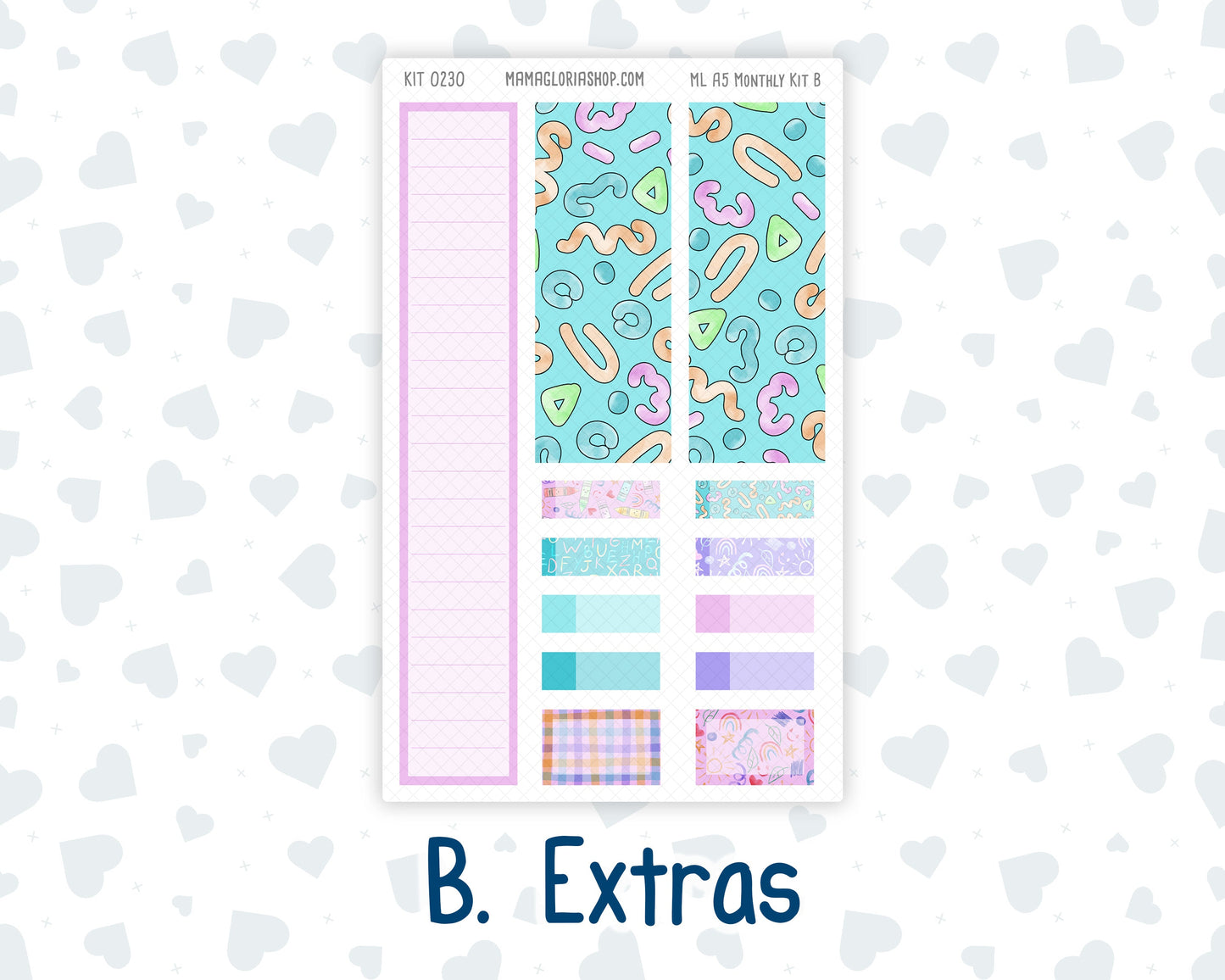 Kit 0230 - A5 - MakseLife Companion Notebook - Monthly Kit - August - School Daze