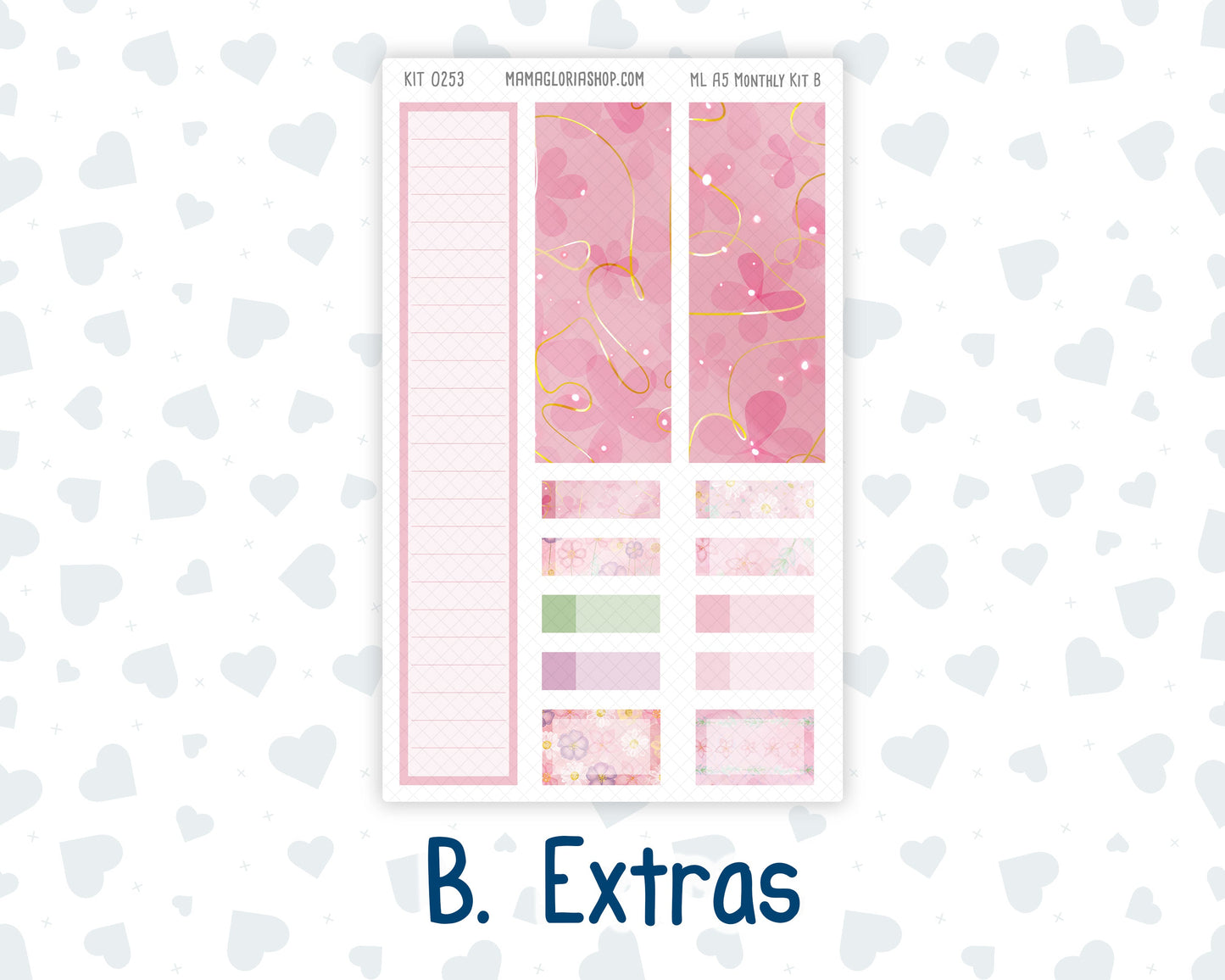 Kit 0253 - A5 - MakseLife Companion Notebook - Monthly Kit - February - Rosy Daydreams