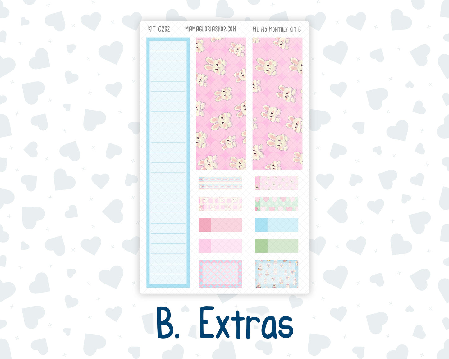 Kit 0262 - A5 - MakseLife Companion Notebook - Monthly Kit - April - Spring Puffs