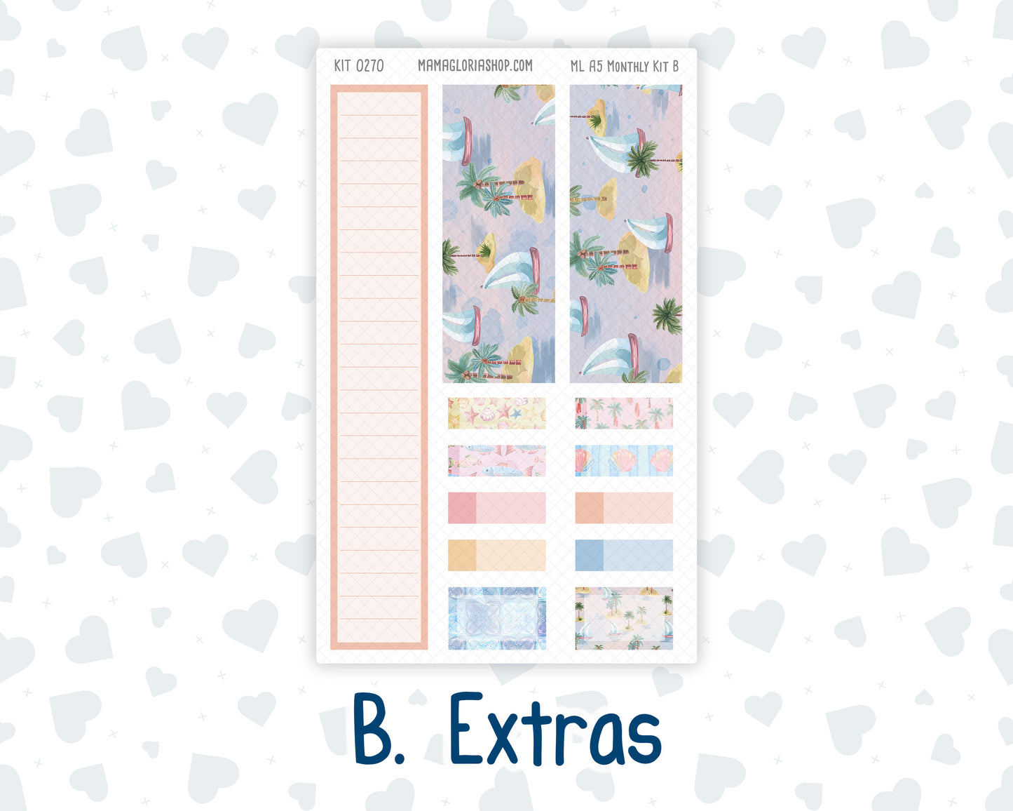 Kit 0270 - A5 - MakseLife Companion Notebook - Monthly Kit - June - Beachside Bliss