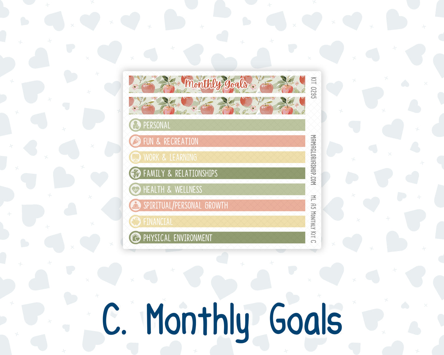 Kit 0295 - A5 - MakseLife Companion Notebook - Monthly Kit - September - Apple Harvest