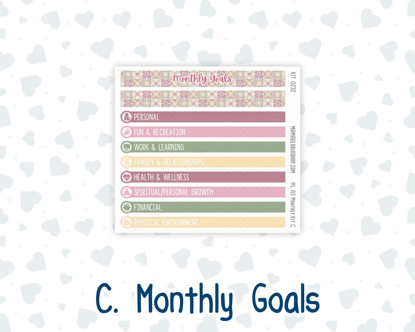 Kit 0232 - A5 - MakseLife Companion Notebook - Monthly Kit - September - Heirloom Garden