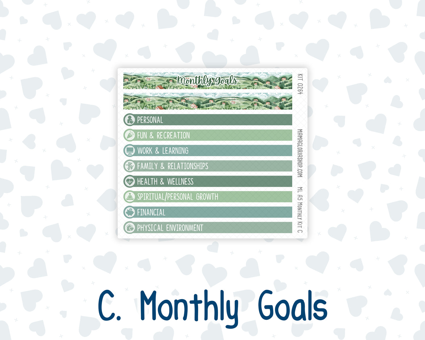 Kit 0264 - A5 - MakseLife Companion Notebook - Monthly Kit - May - Spring Walk