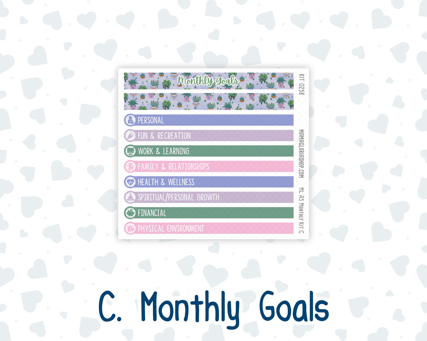 Kit 0258 - A5 - MakseLife Companion Notebook - Monthly Kit - March - Plant Therapy