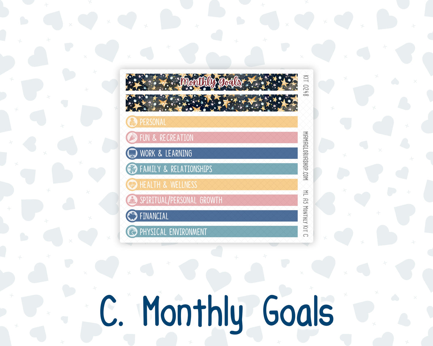 Kit 0248 - A5 - MakseLife Companion Notebook - Monthly Kit - January - Midnight Countdown