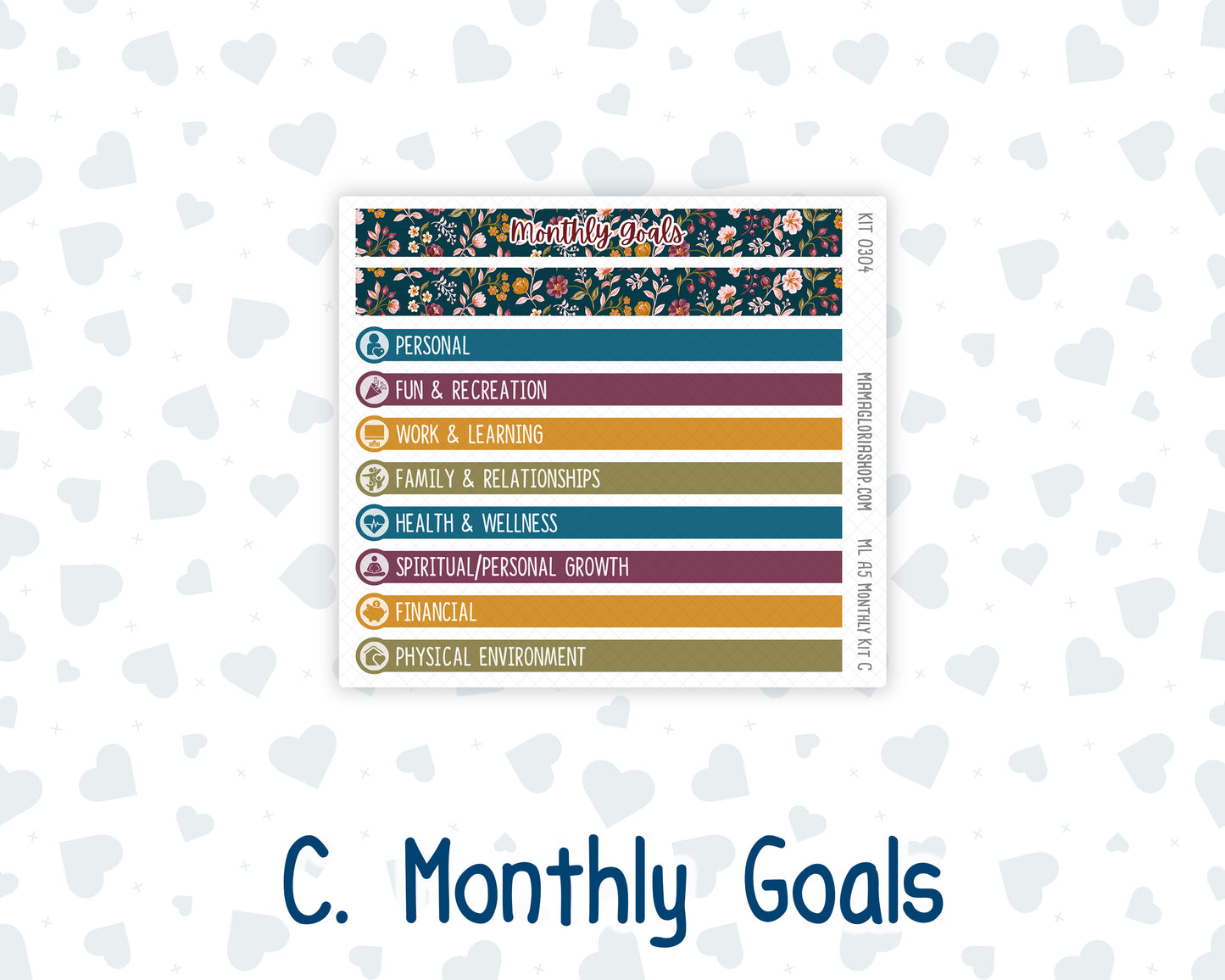 Kit 0304 - A5 - MakseLife Companion Notebook - Monthly Kit - November - Autumn In Bloom