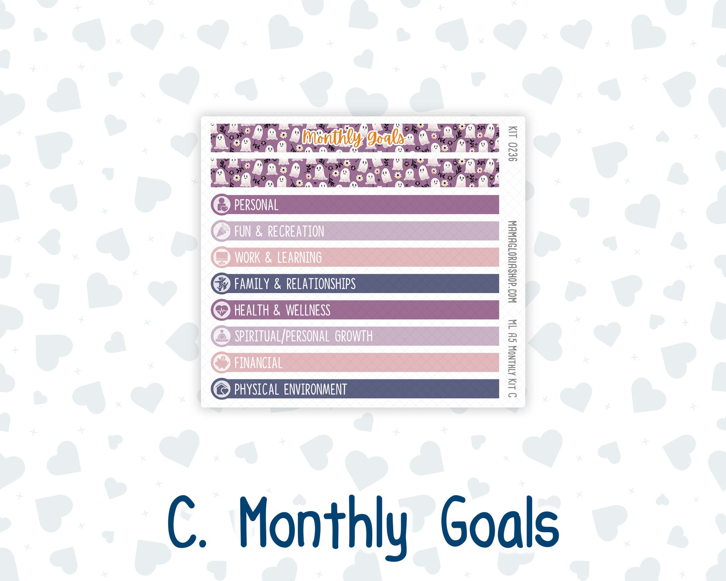 Kit 0236 - A5 - MakseLife Companion Notebook - Monthly Kit - October - Sweet & Spooky