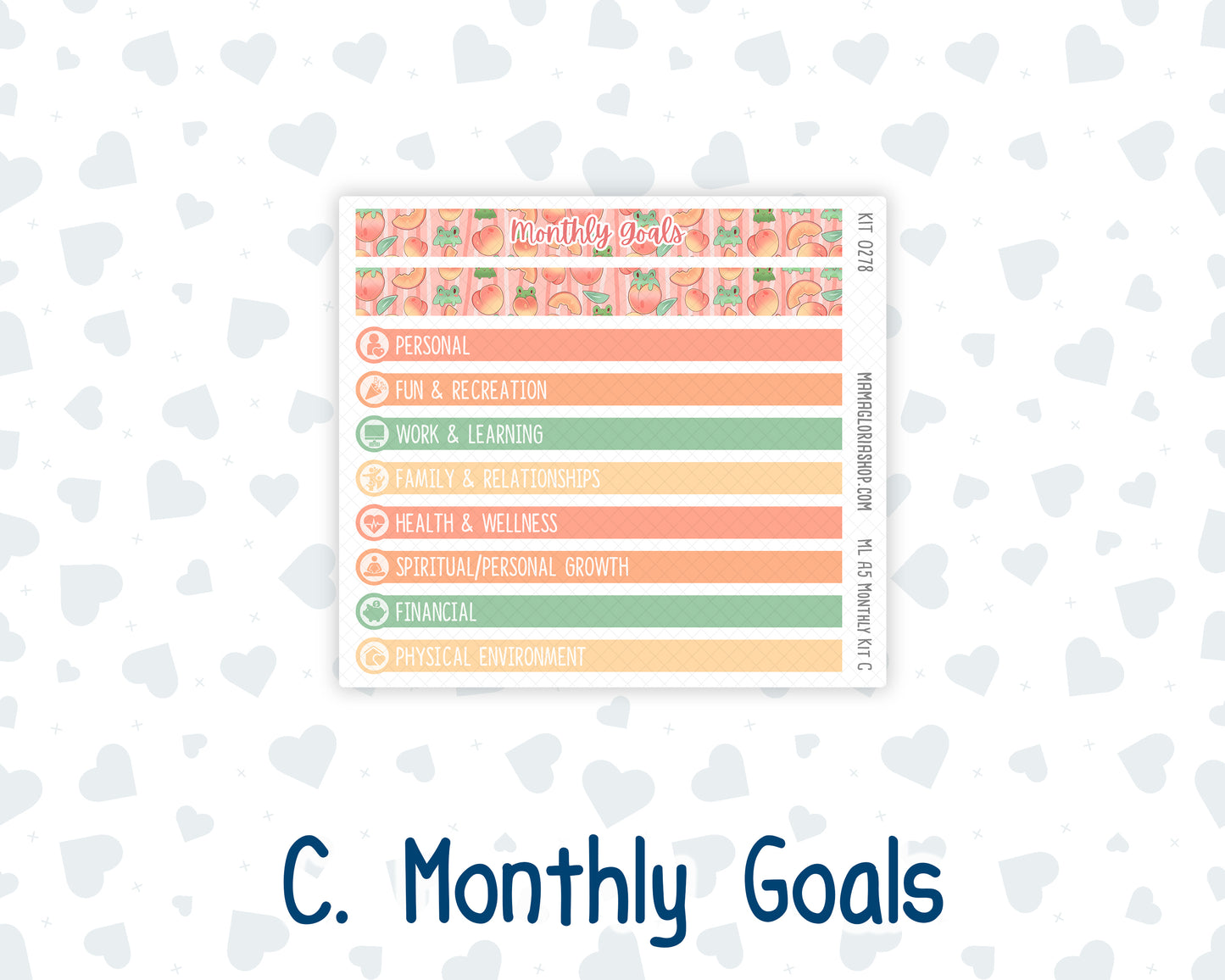 Kit 0278 - A5 - MakseLife Companion Notebook - Monthly Kit - August - Oops, All Peaches