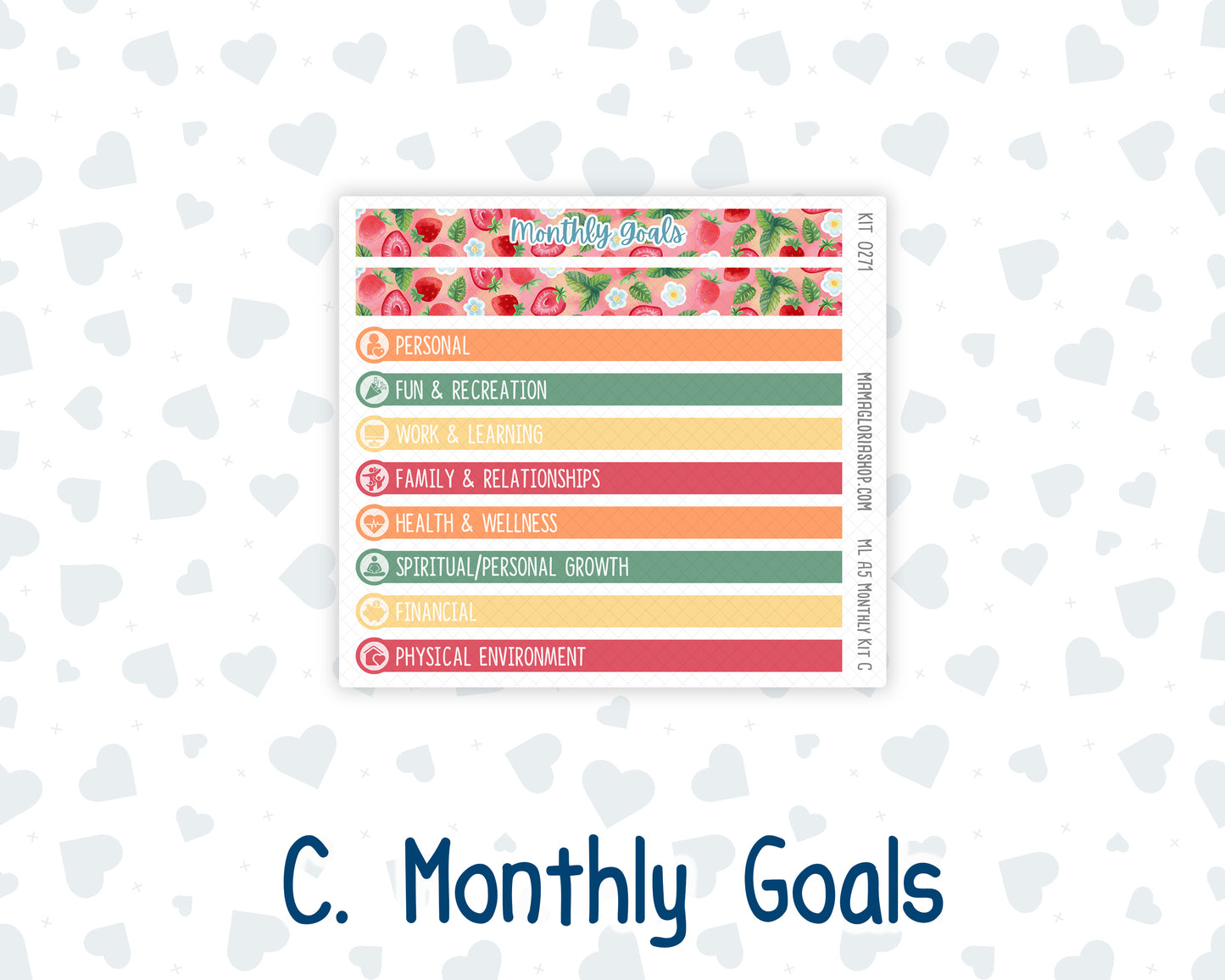 Kit 0271 - A5 - MakseLife Companion Notebook - Monthly Kit - June - Strawberry Shore
